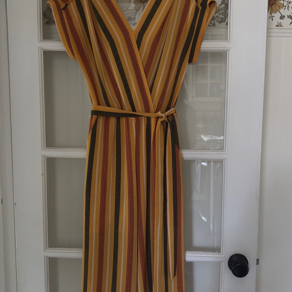 Monteau Brown Tan Wrap Maxi Dress Sleeveless